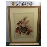 Native American Hand made Feather - Flower  y Ida