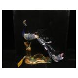 Kalifano metal enameled bejeweled trinket box,