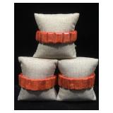 3 sponge coral bracelets