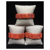3 sponge coral bracelets