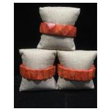 3 sponge coral bracelets