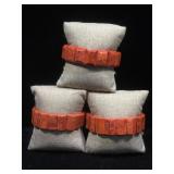 3 sponge coral bracelets