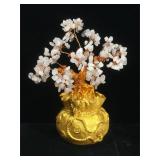 Rose quartz prosperity tree approx 10 inch tall