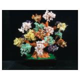 Multi gemstone prosperity tree, approx 12 inches