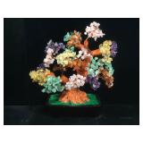 Multi gemstone prosperity tree, approx 12 inches