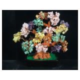 Multi gemstone prosperity tree, approx 12 inches