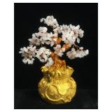 Rose quartz prosperity tree, approx 10 inches