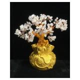 Rose quartz prosperity tree, approx 10 inches