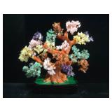 Multi gemstone prosperity tree, approx 12 inches