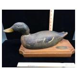 Vintage Mallard duck decoy wooden - Used by John