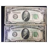 1934 B & 1934 C $10 FRN
