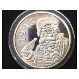 1995  1 oz .999 Fine Silver Santa C