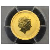 1/20 oz. Gold  2012-P  PCGS MS69 Australia Dragon