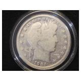 1906 Barber Half Dollar w/ coa
