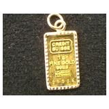 1g GOLD BAR W/ 14k Gold bezel