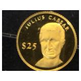 Mini Gold Coin, .73 grams, Julius Caesar $25