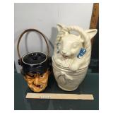 Possibly McCoy Cookie Jar and chocolate jar for
