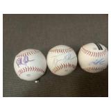 3 auto baseballs