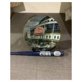 Cubs plate and bat