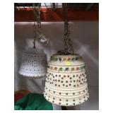 2 vintage Lite Bright hanging swag Lamps ,