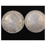 2- 1972 1/2 oz. Silver Olympiad coins, 2 x $