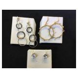 3- pairs of fashion earrings