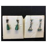 2- pairs of Sterling Southwest style earrings