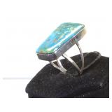 Sterling & Turquoise Native American ring, signed