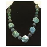 Roxy Jade nugget necklace, 23 in length