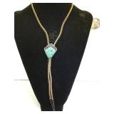 Sterling & Turquoise Native American Bolo Tie