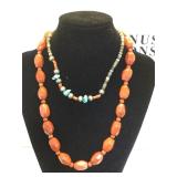 jasper necklace & Sterling & Heishi  bead