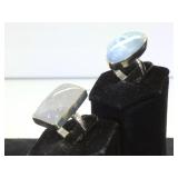 2- Sterling adjustable rings, 1- Larimar, 1-