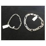 2- Sterling chain bracelets