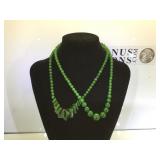 2- Jade necklaces / box