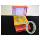 2- Jade Bangle Bracelets, w/ boxes