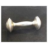Sterling engraved Baby rattle