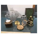 Vintage estate lot,antique pressed glass compote