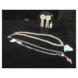 Estate jewelry inc Long drop clip on earrings,