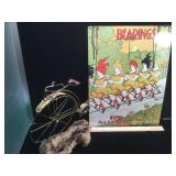 Tin Bearings Sign, with a high wheel bicycle