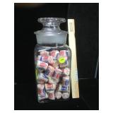 Vintage Necco Candy Store jar with lid, marked