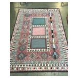 Area rug, measuring stick added to photo