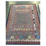 Area rug, measuring stick added to photo