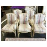 5 matching upholstered arm chairs
