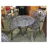 Metal garden table & chairs