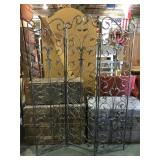 Metal trifold room divider
