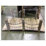 Small wood garden bridge