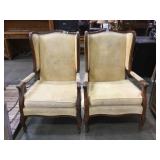 2 vintage matching upholstered chairs