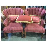 2 matching upholstered arm chairs