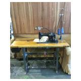 Antique singer sewing machine converted electric