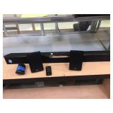 Seiki soundbar with remote and 2 small LG